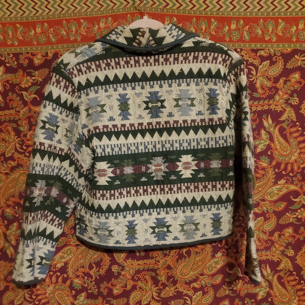 90s Geometric Patterned Jacket - image 2